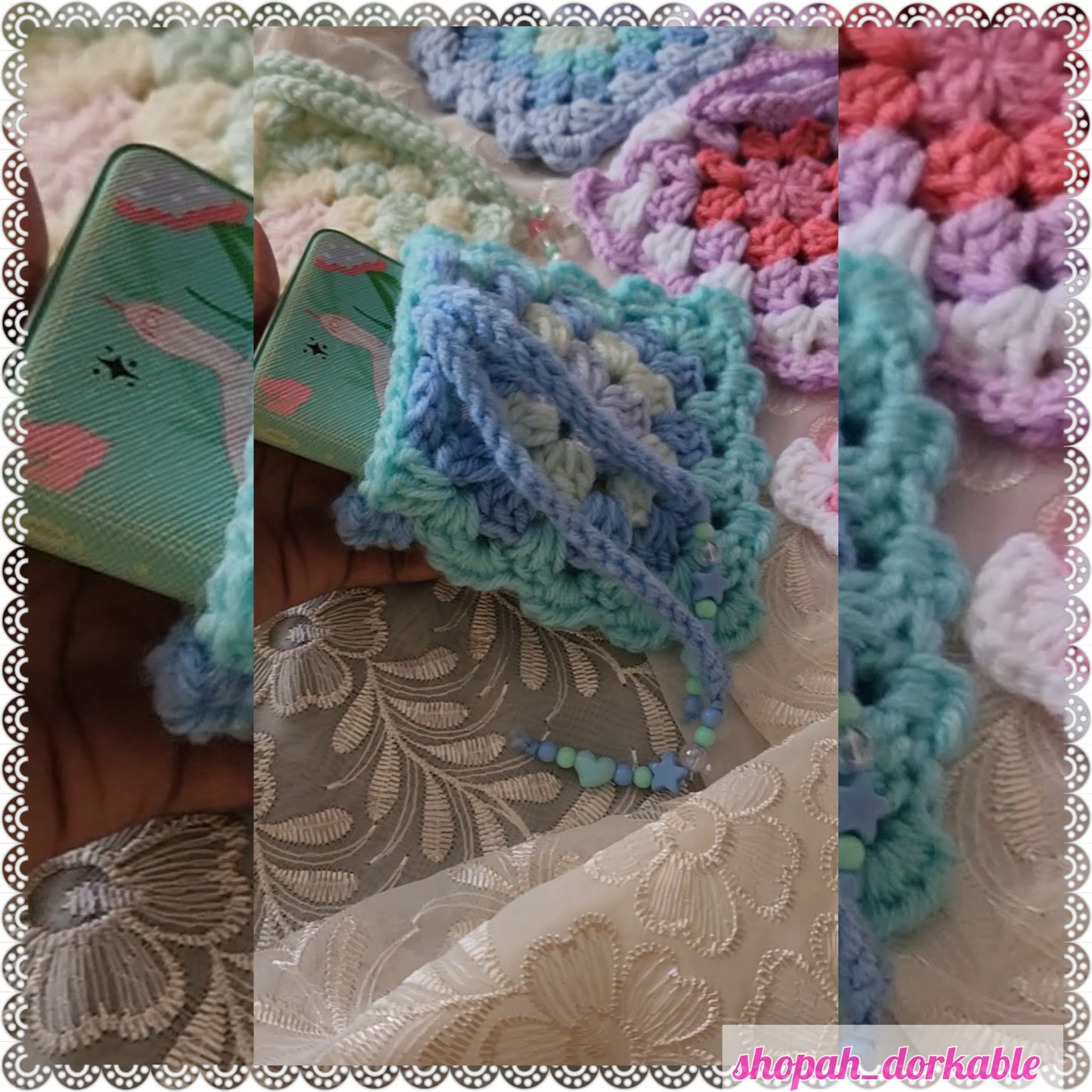 Granny square pouches