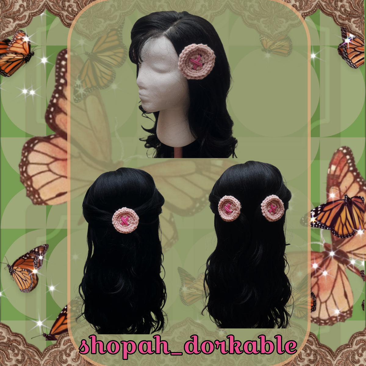Button Hairclips